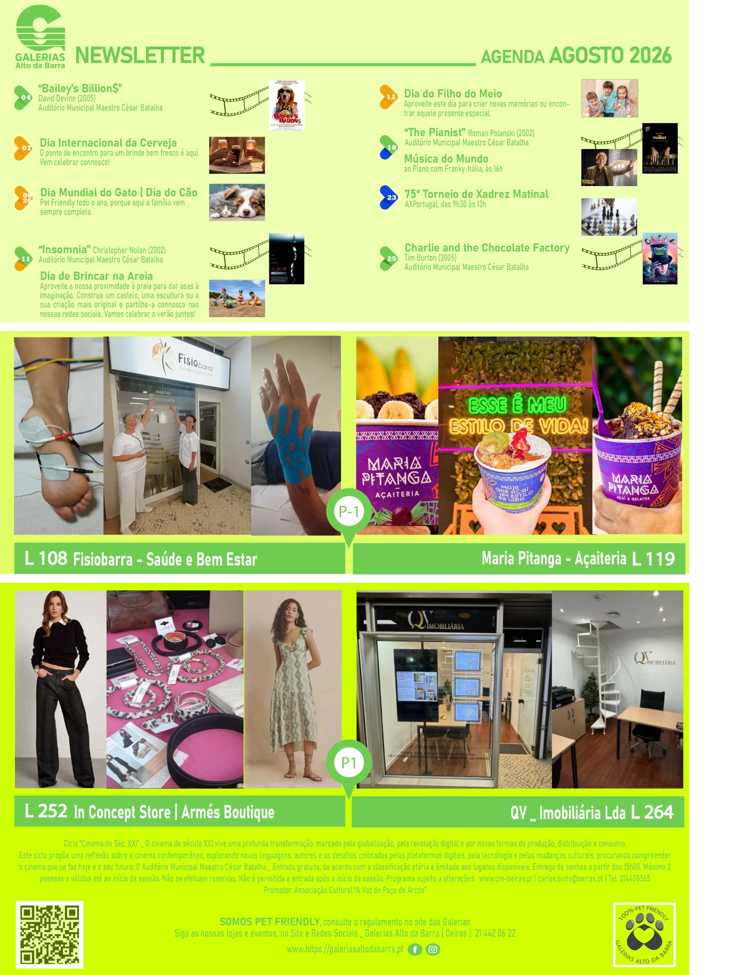 Newsletter Agosto 2026 Galerias Alto da Barra