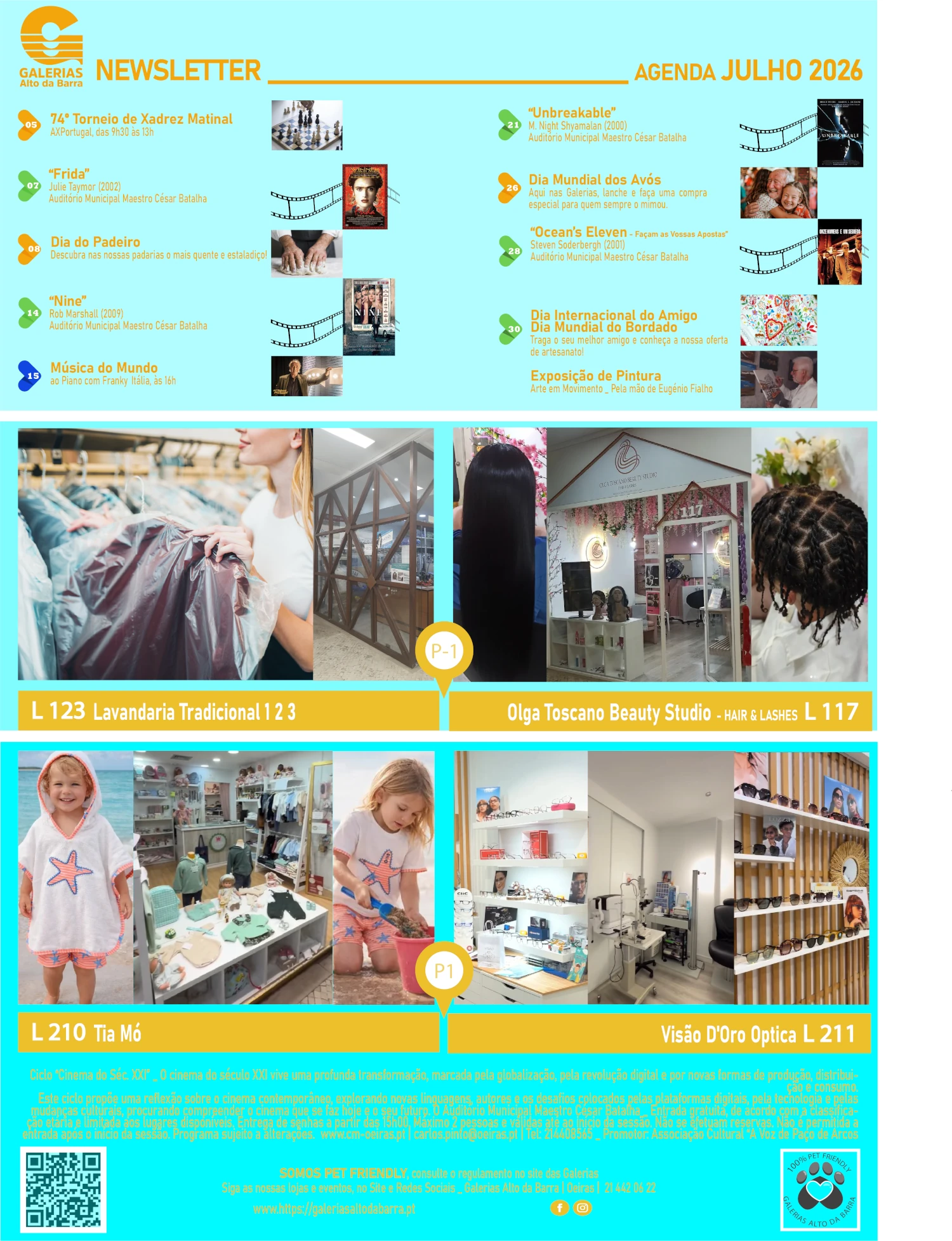 Newsletter Julho 2026 Galerias Alto da Barra